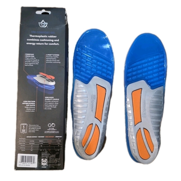 Spenco Total Support Gel Insoles Men's 14 - 15.5 NEW Metatarsal Arch Support - Picture 3 of 7